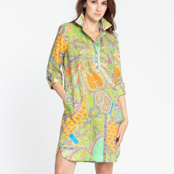 Hinson Wu Other - XL Jason Wu Aileen 3/4 Sleeve Linen Paisley Print Dress